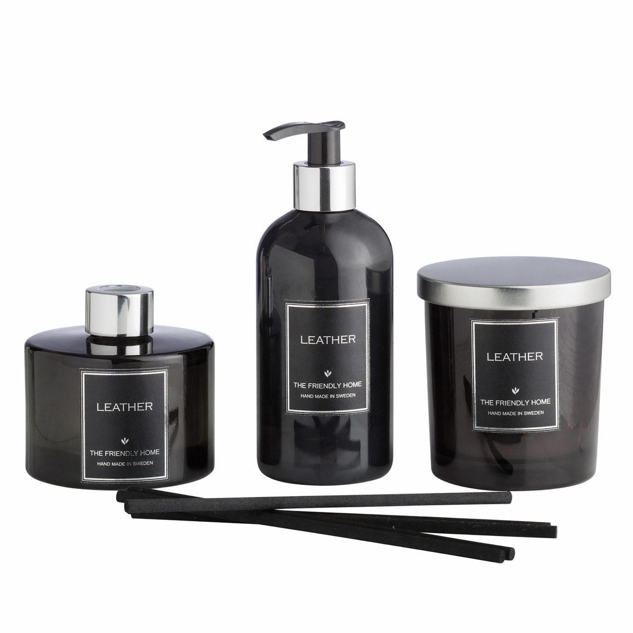 Leather, Doftljus, Doftpinnar, Handtvål, paket