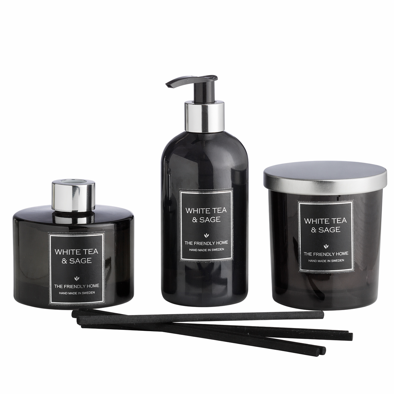 White Tea & Sage, Doftljus, Doftpinnar, Handtvål, paket