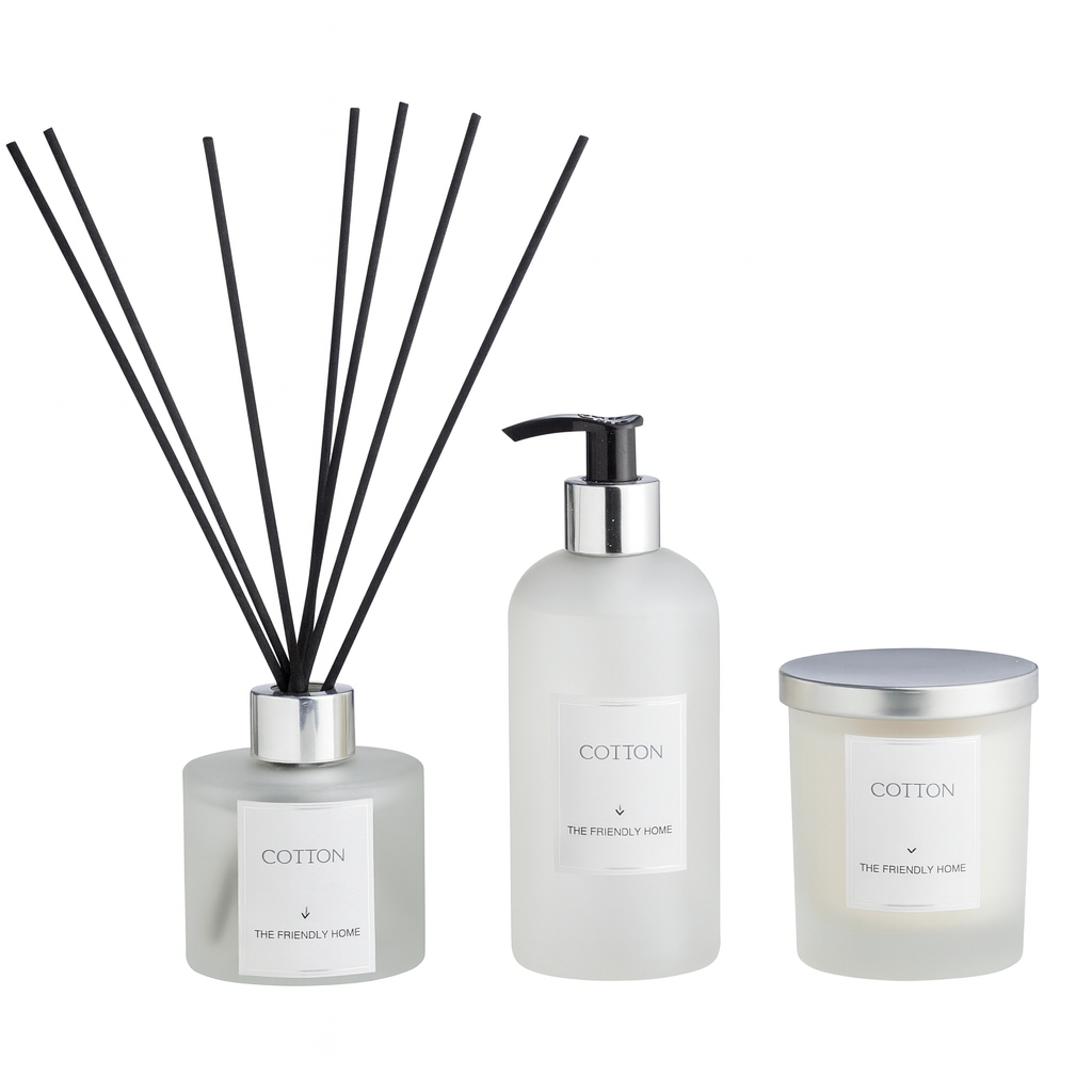 Cotton, Doftljus, Doftpinnar och Handtvål - paket
